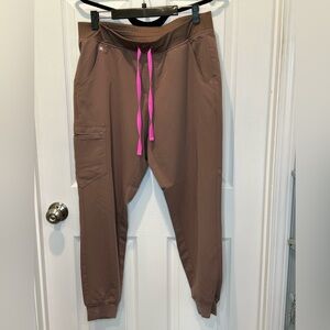 Figs Women's Smokey Taupe Zamora Jogger Pants L